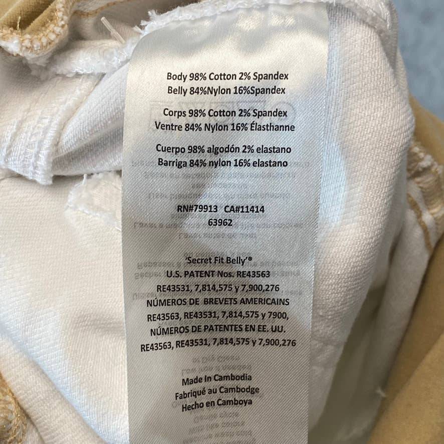 A PEA IN THE POD Women's Maternity White Luxe Secret Fit Belly Skinny Jeans SZ27