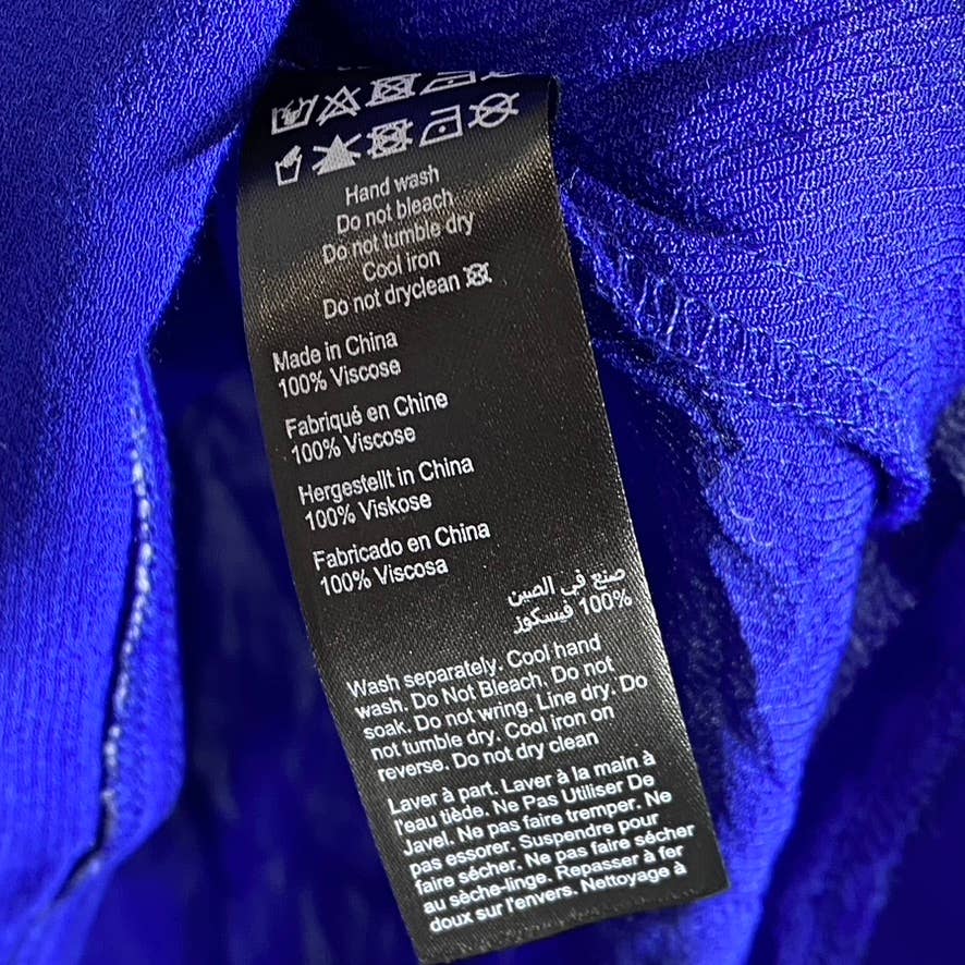 CITY CHIC Women's Plus Electric Blue Scoopneck Elbow Sleeve Hi-Low Top SZ L(20)