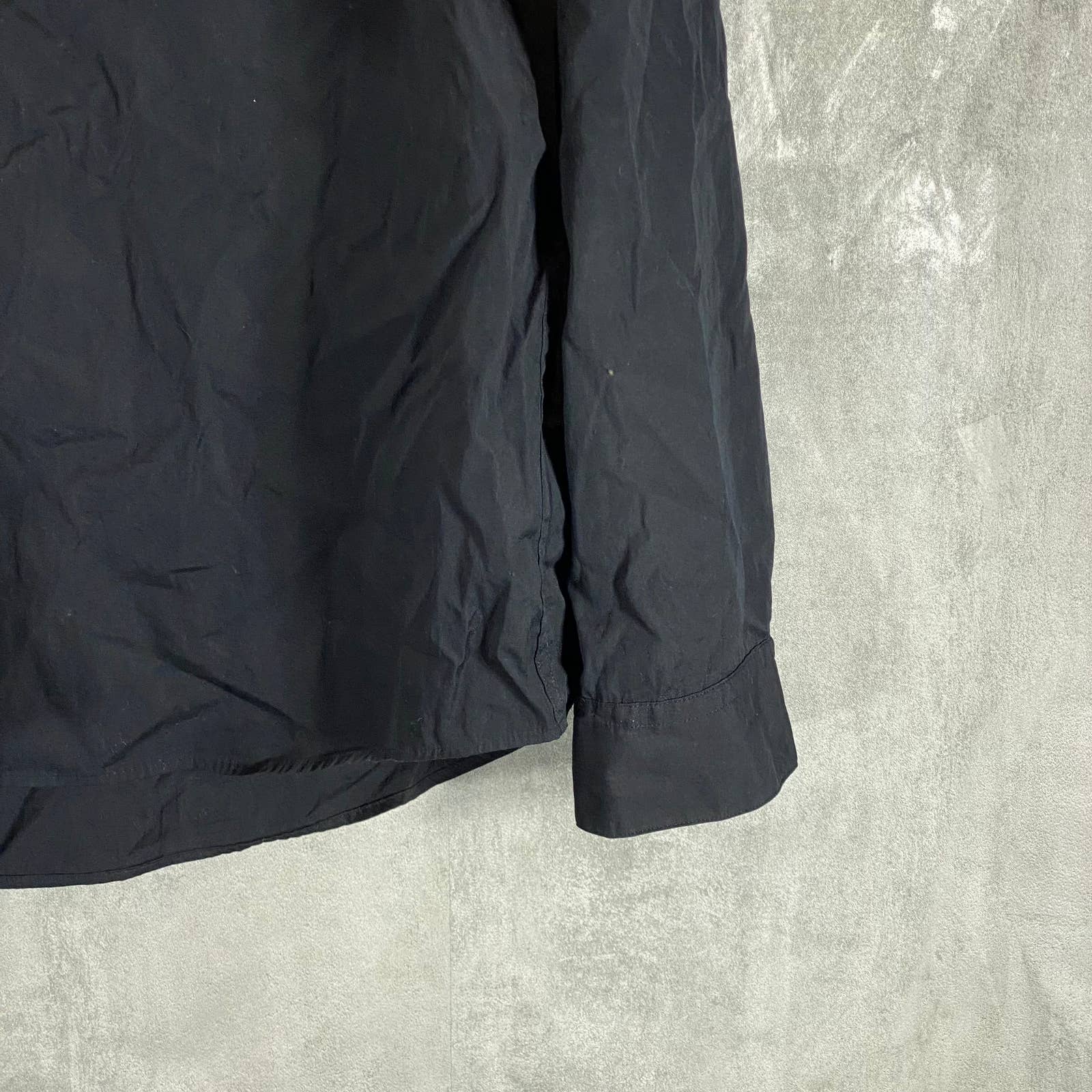 CALVIN KLIEN Men's Black Beauty Solid Patch Pocket Button-Down Easy Shirt SZ XL