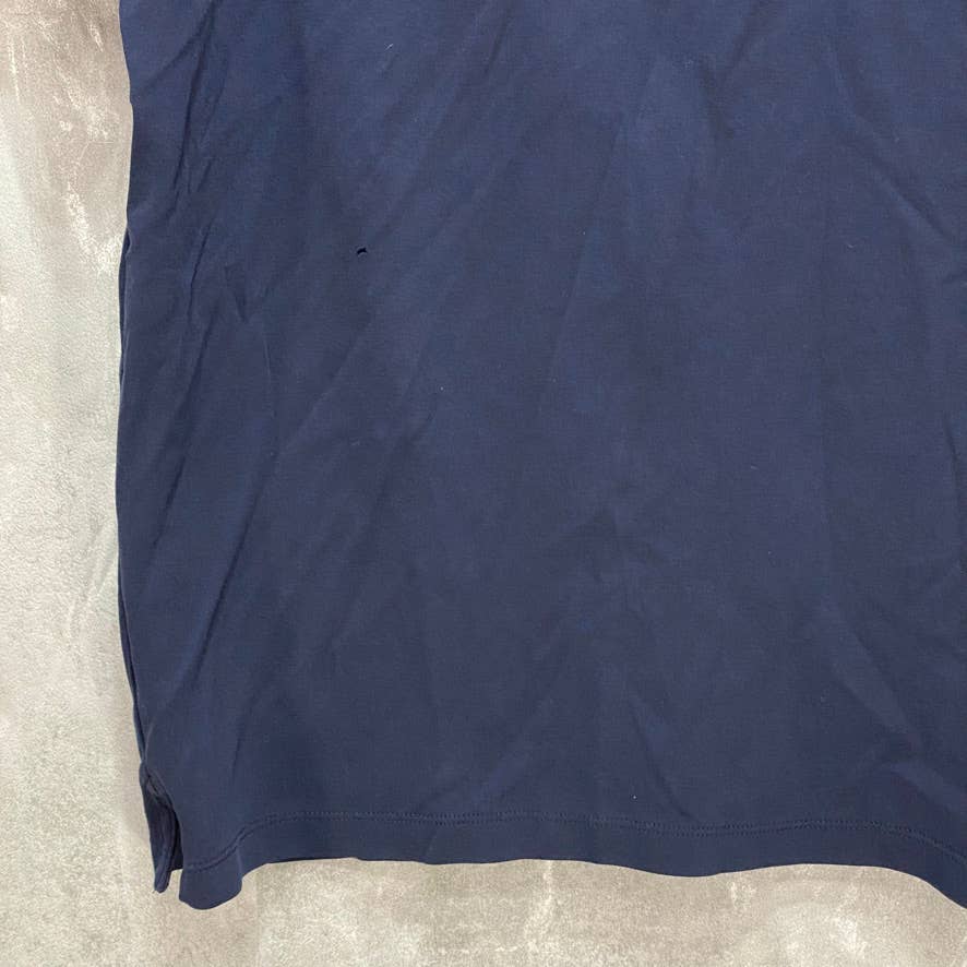 CALVIN KLEIN Navy Liquid Touch Polo Short Sleeve Shirt SZ M