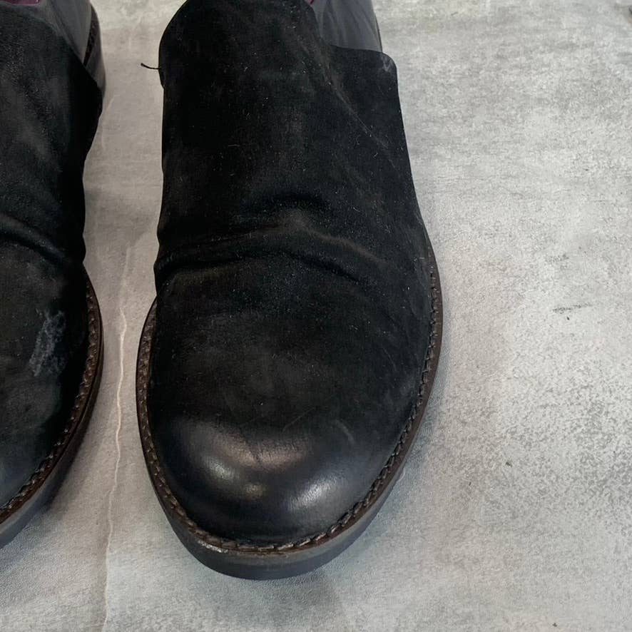BUENO Women's Black Nubuck Passion Block Heel Slip-On Loafers SZ 8.5