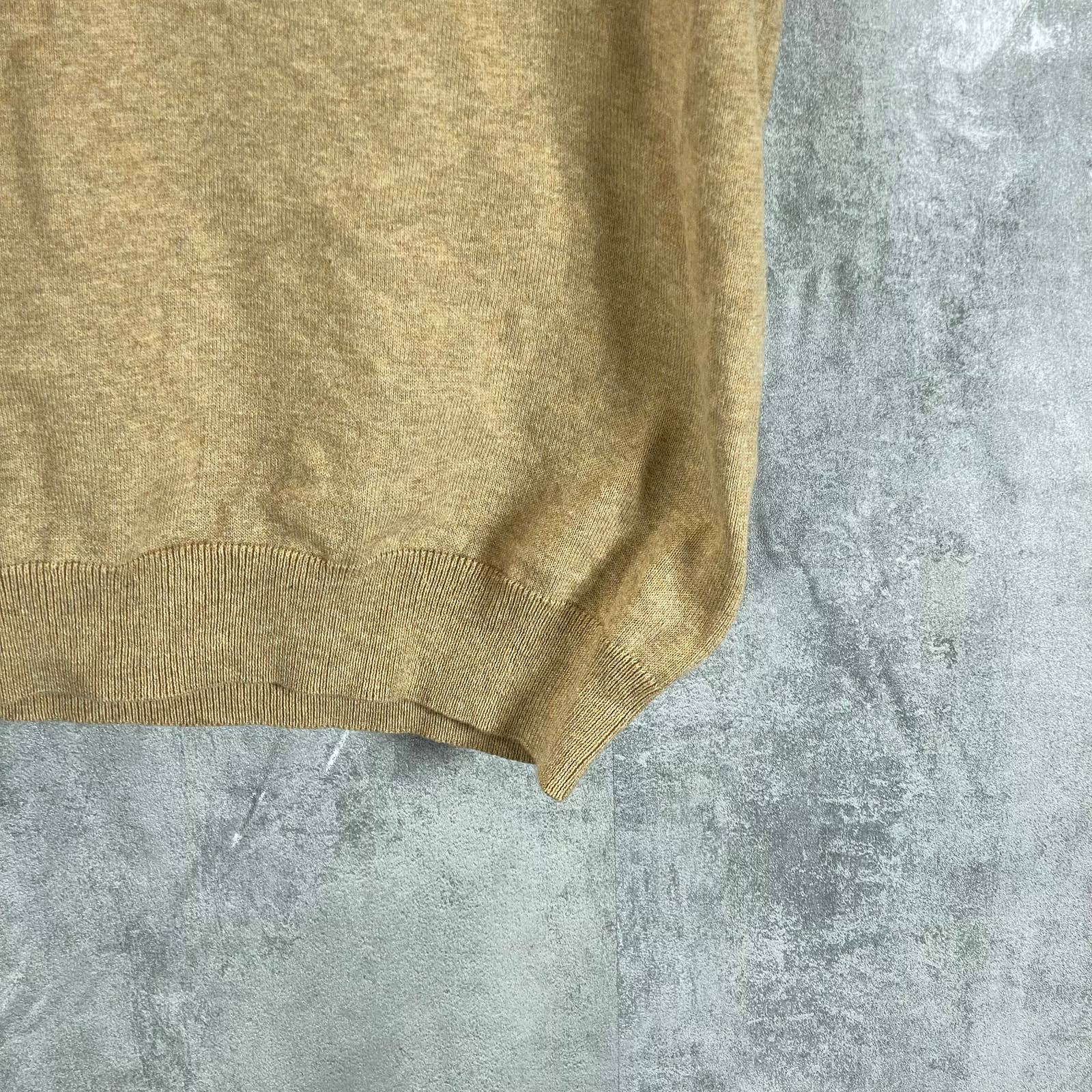 CLUB ROOM Men's Tan Solid V-Neck Pullover Sweater Vest SZ L