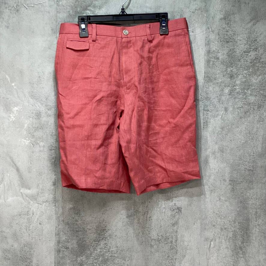 LAUREN RALPH LAUREN Red Classic Fit Linen Shorts SZ 16R