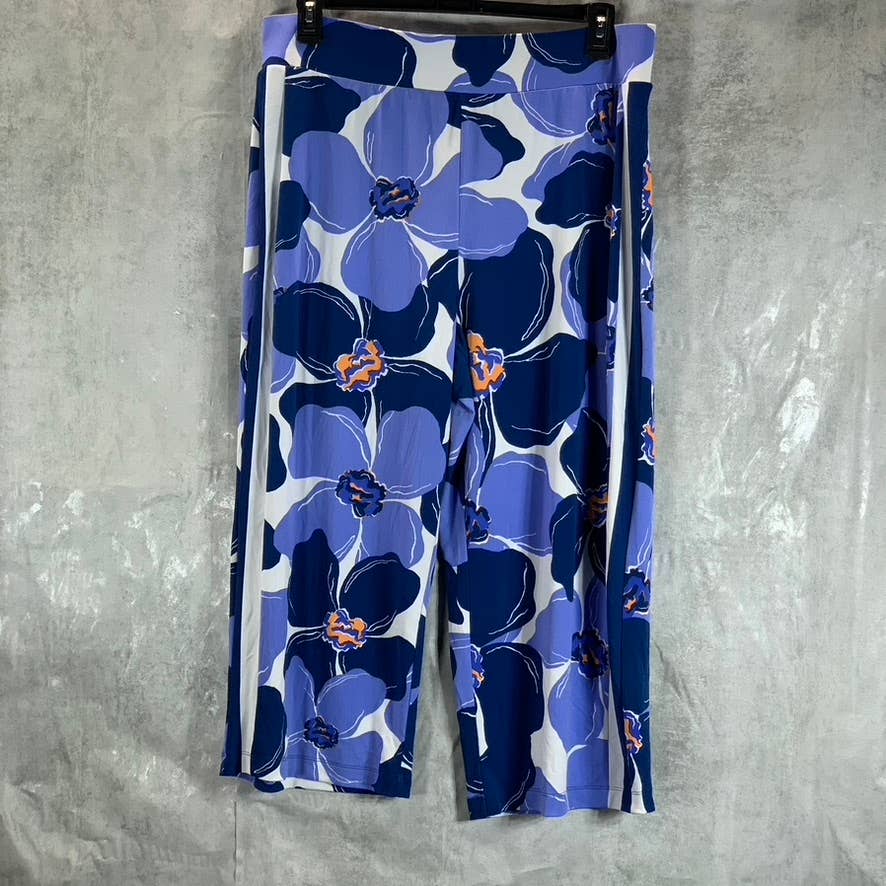 JM COLLECTION Women's Jewel Persian Combo Floral-Print Cropped Lounge Pants SZXL