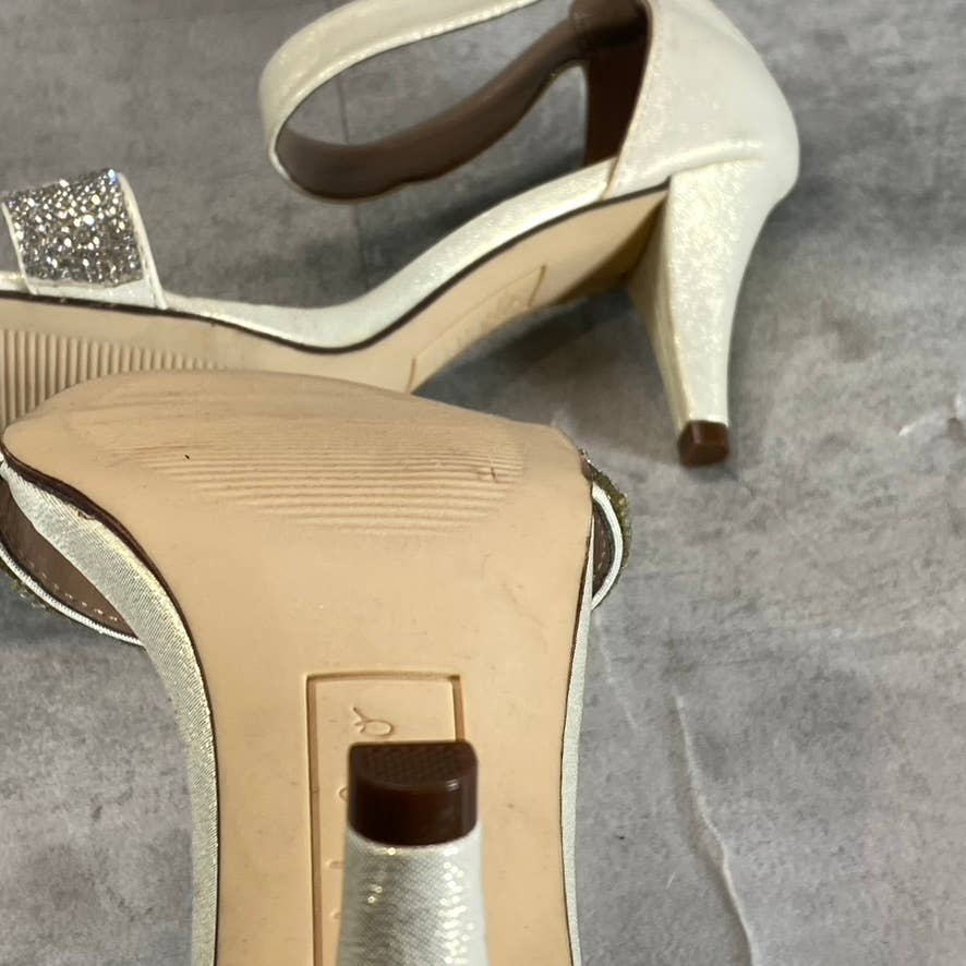 STYLE & CO Women's White-Sparkle Embellished Phillyis Two-Piece Evening Sandals