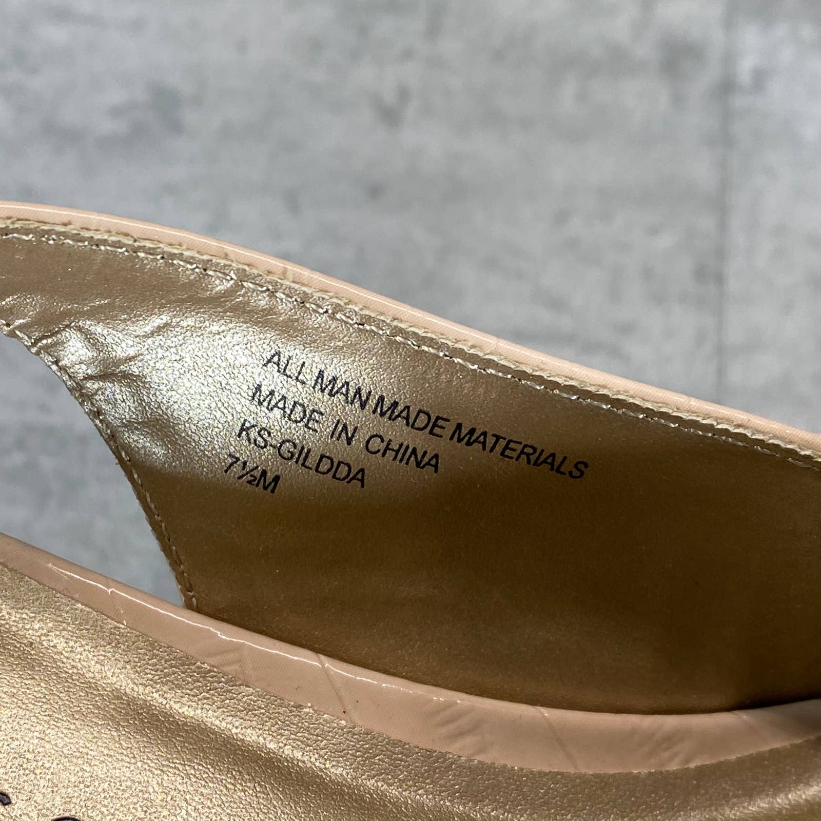 KAREN SCOTT Women's Nude Patent Gildda Pointed-Toe Slingback Pumps SZ 7.5