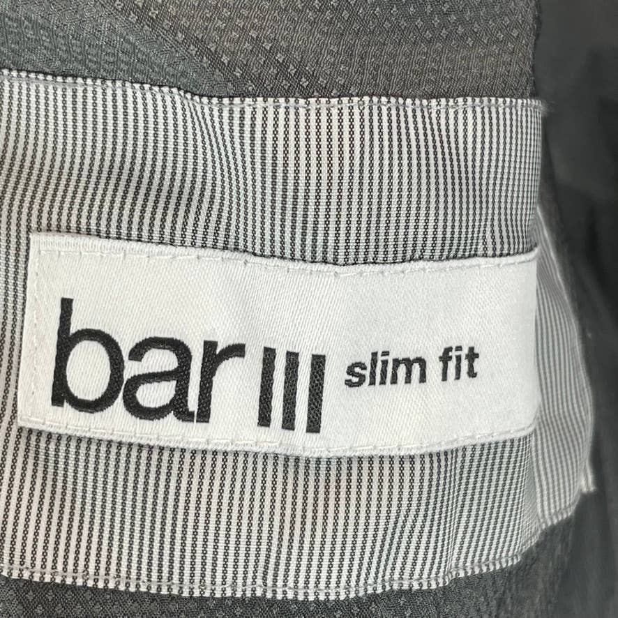 BAR III Men's Charcoal Two-Button Slim-Fit Wool Suit Jacket SZ 42R