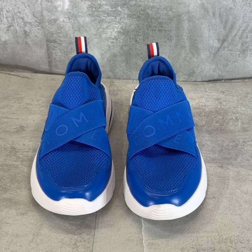 TOMMY HILFIGER Women's Blue Mesh Fina Logo Slip-On Sneakers SZ 7.5
