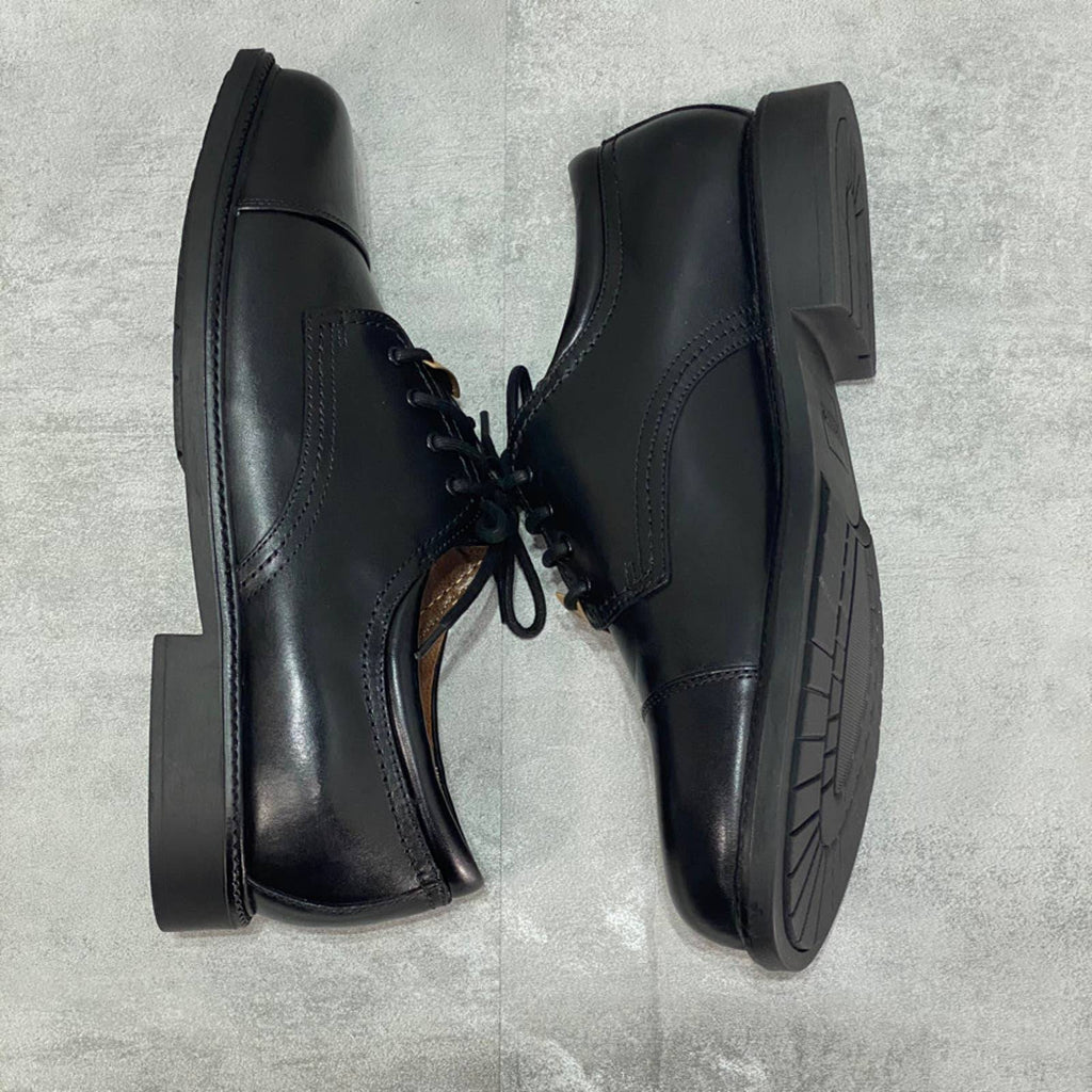 DOCKERS Wide Black Leather Bike Toe Work Manvel Oxfords SZ 8 W