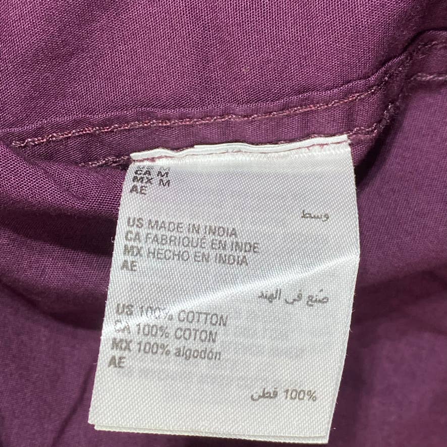 INC INTERNATIONAL CONCEPTS Wine Long Sleeve Harris Utility Shirt SZ M