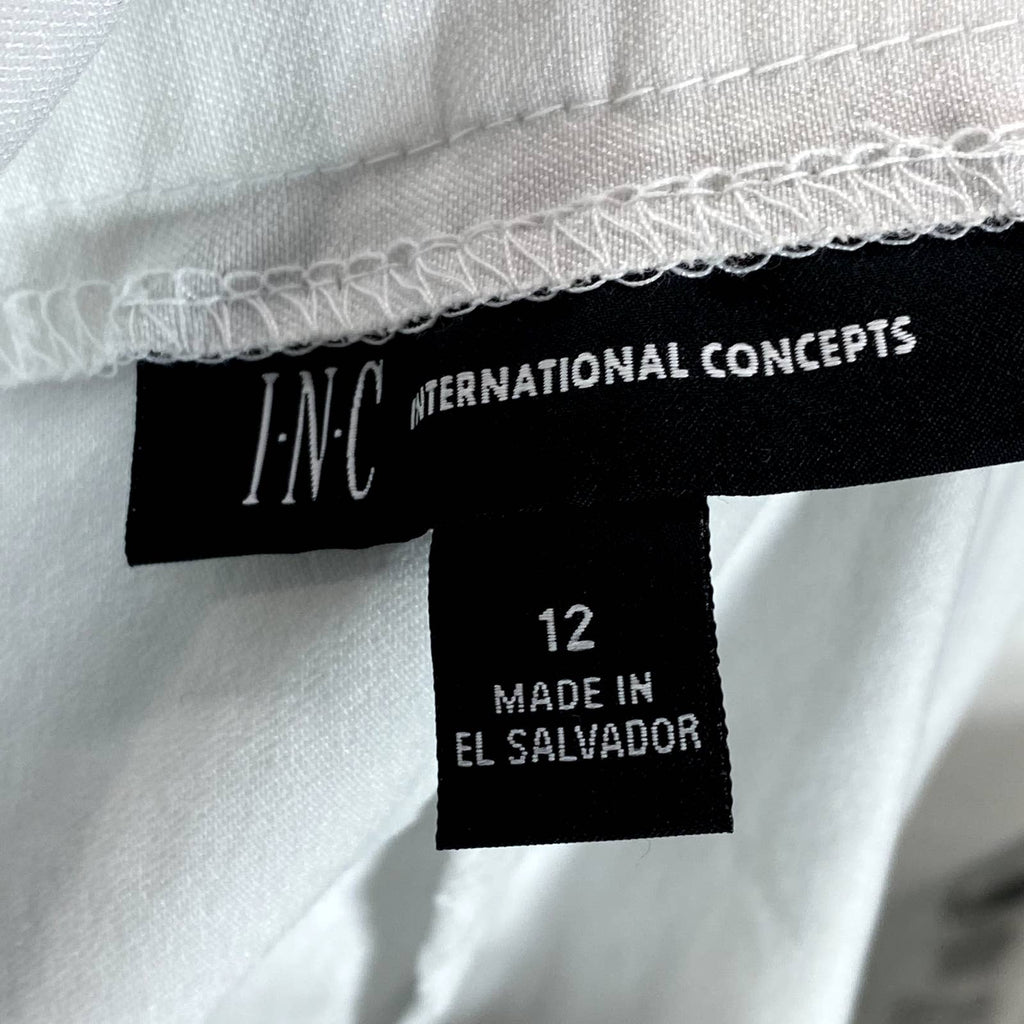 INC INTERNATIONAL CONCEPTS Women's Bright White Mid-Rise Pull-On Shorts SZ 12