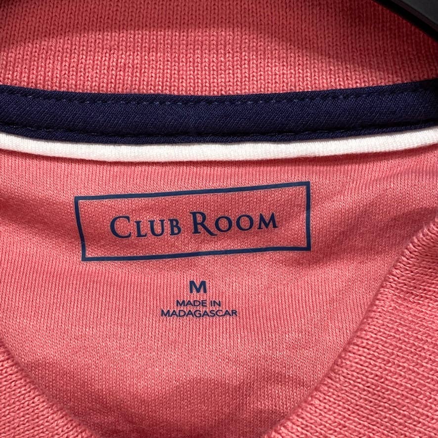CLUB ROOM Pink Soft Touch Interlock Short Sleeve Polo Shirt SZ M