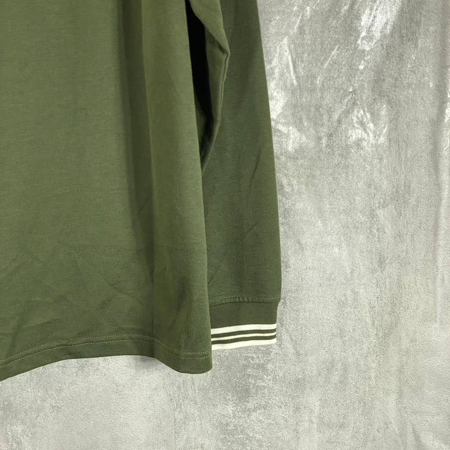 ALFANI Men's Costa Green Vari-Stripe Crewneck Long-Sleeve Pullover Shirt SZ L