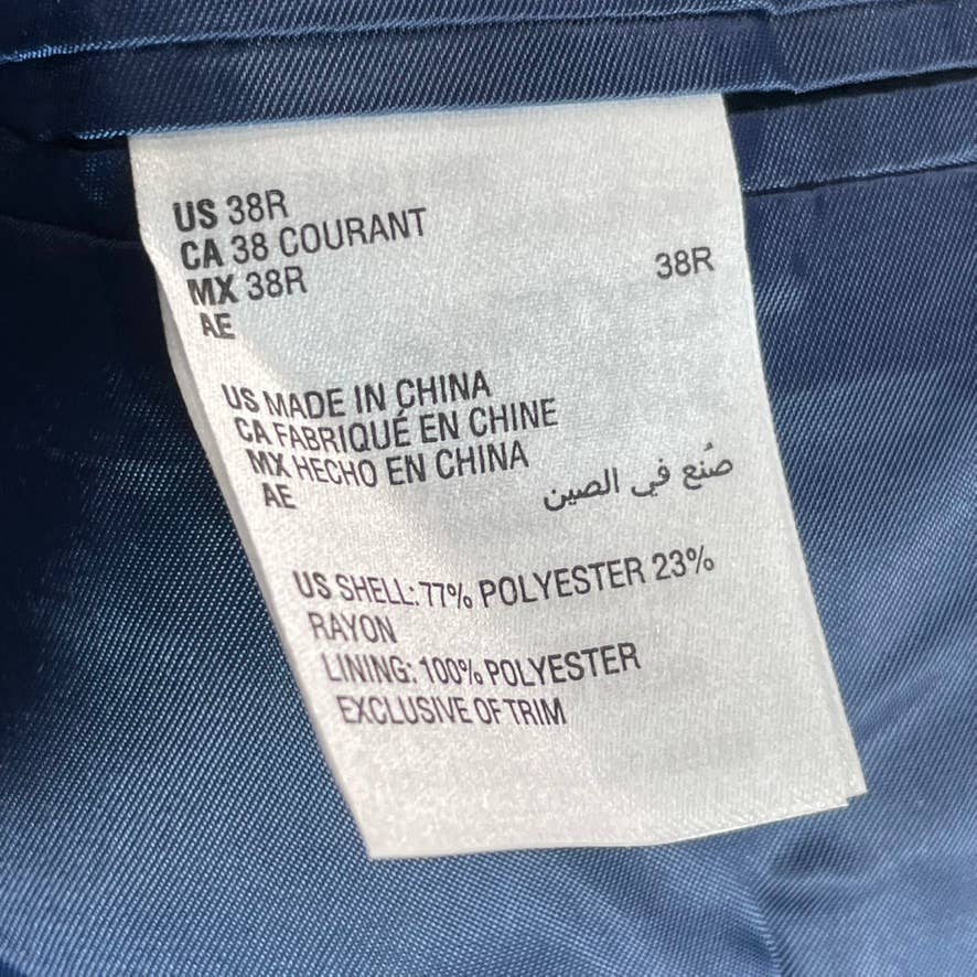 ALFANI Men's Blue Geometric Slim-Fit Stretch Two-Button Sport Coat SZ 38R