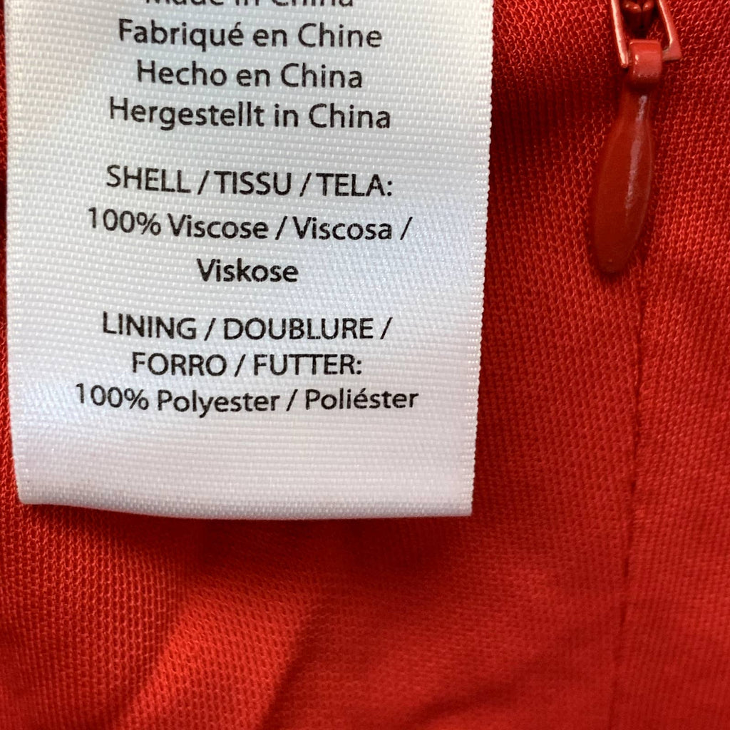 RACHEL ZOE Women's Red Ruched Long Sleeve Side Slit Knee Length Jersey Dress SZ4