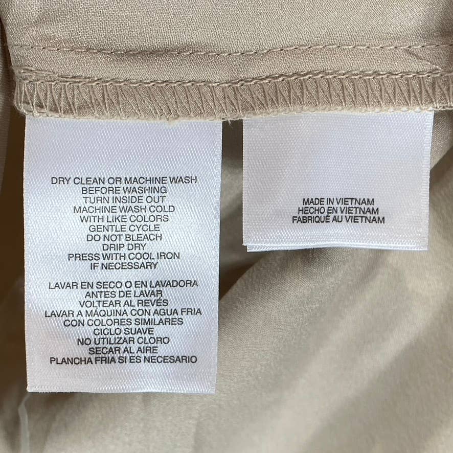 KASPER Women's Petite Champagne Scoop-Neck Sleeveless Keyhole Tank Top SZ PM