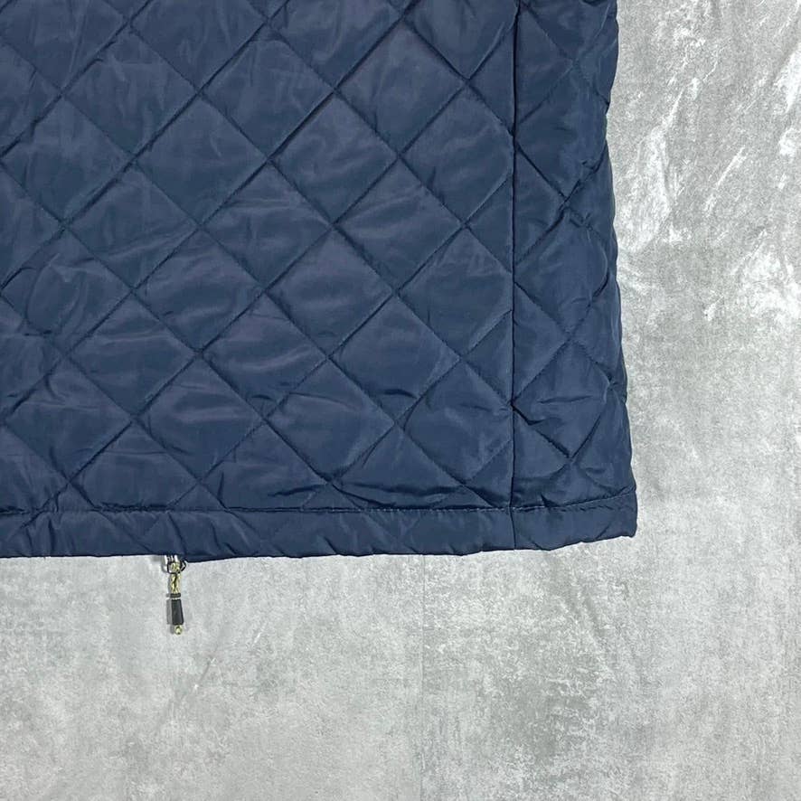 HAWKE & CO Men's Navy Quilted Lightweight Water-Resistant Vest SZ L