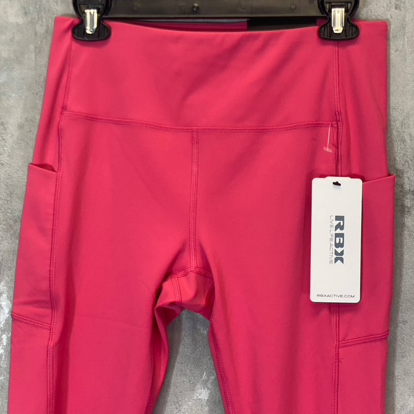 RBX Women’s Rose Pink High-Waist Flexible Active Pull-On Capri Leggings SZ M