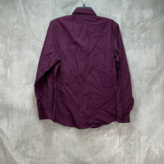 INC INTERNATIONAL CONCEPTS Wine Long Sleeve Harris Utility Shirt SZ M