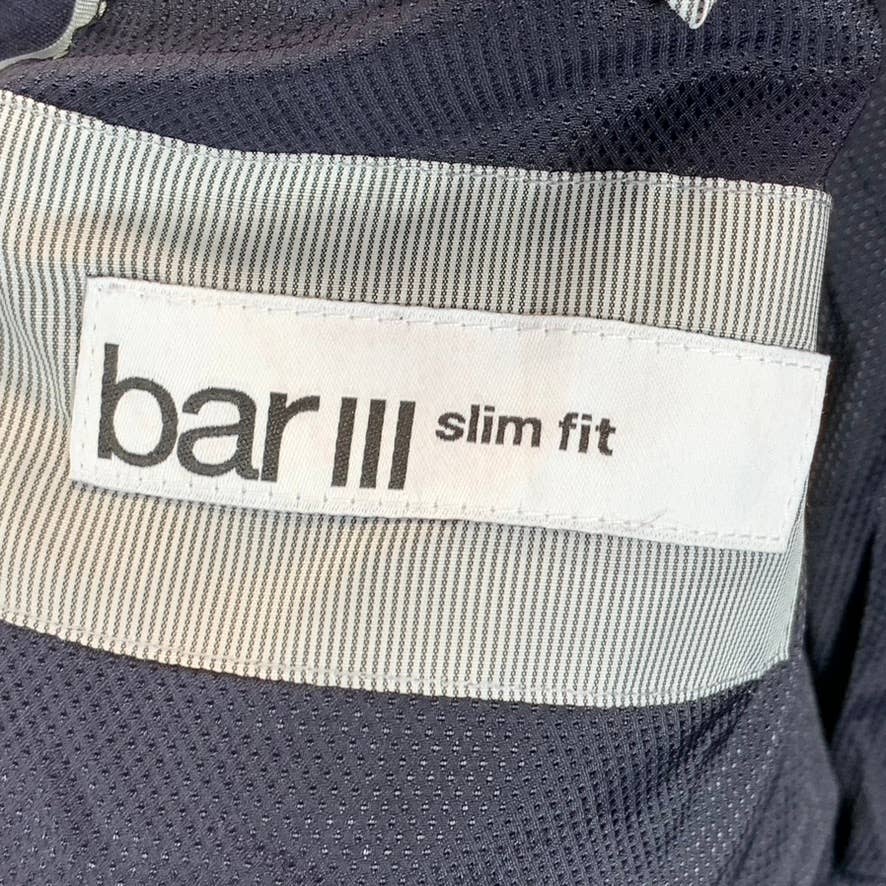 BAR III Men's Solid Navy Two-Button Slim-Fit Wool Suit Jacket SZ 42R