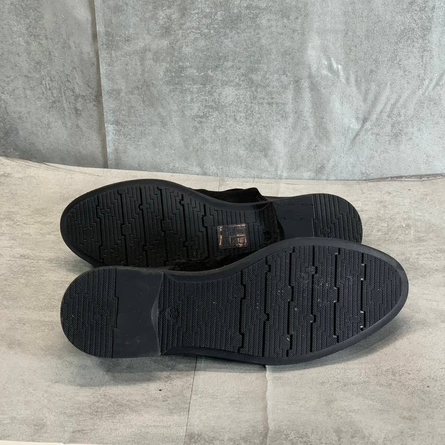 BUENO Women's Black Nubuck Passion Block Heel Slip-On Loafers SZ 8.5