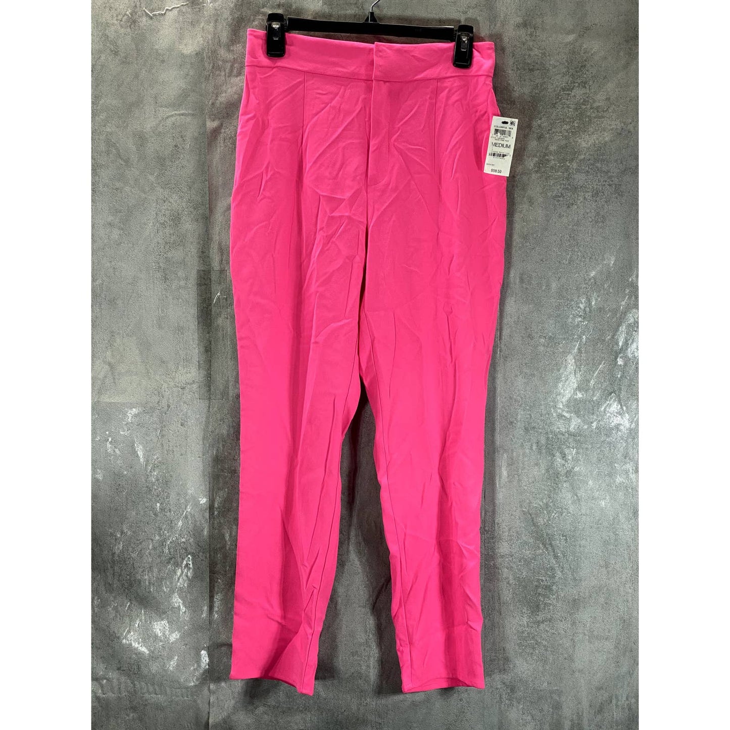 BAR III Women's Neon Pink Fizz High-Waist Cropped Pants SZ M