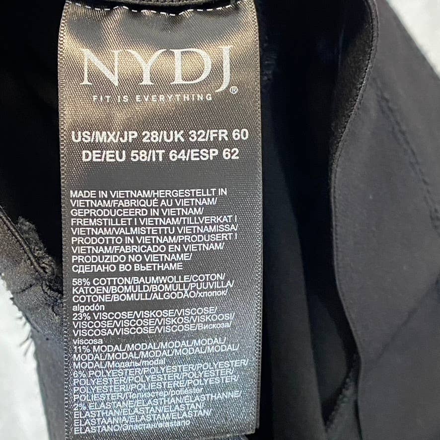 CURVES 360 BY NYDJ Women's Solid Black Sculpt Pull-On Denim Leggings SZ 28