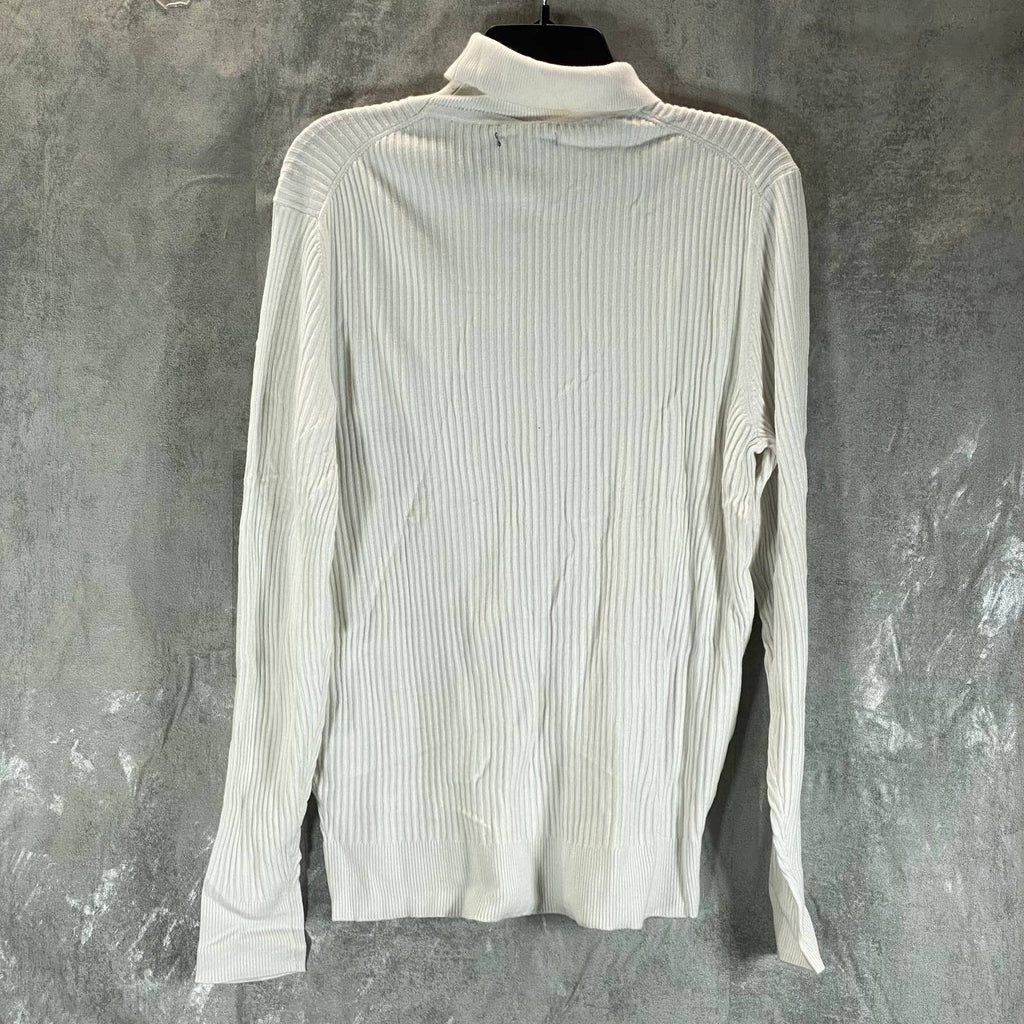 INC INTERNATIONAL CONCEPTS Men's White Pure Ascher Rollneck Sweater SZ M