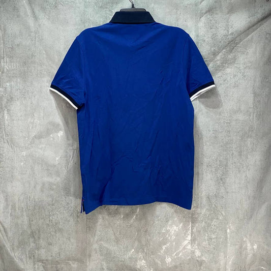 TOMMY HILFIGER Blue Custom-Fit Sanders Short Sleeve Polo Shirt SZ M