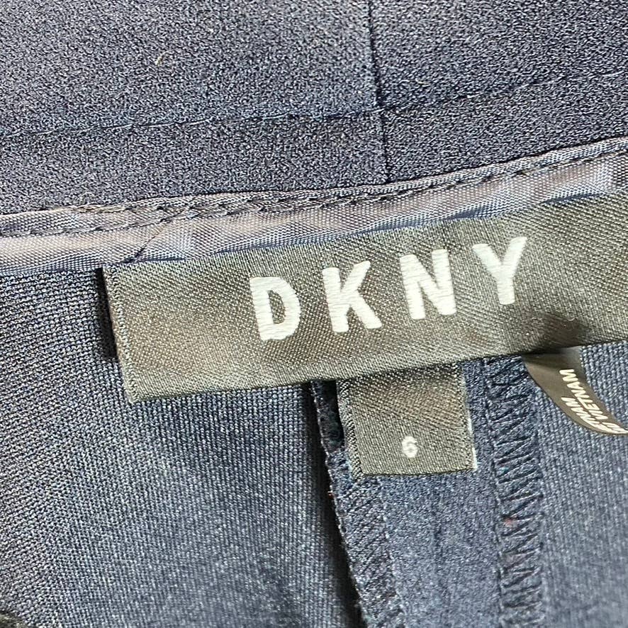 DKNY Women's Navy Mid-Rise Skinny Stretch Crepe Dress Pants SZ 6