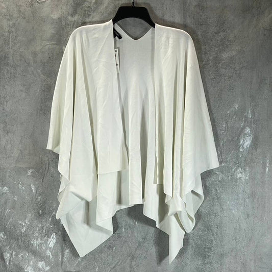 ALFANI Women's Soft White Drape-Cape Open-Front Sweater SZ L/XL