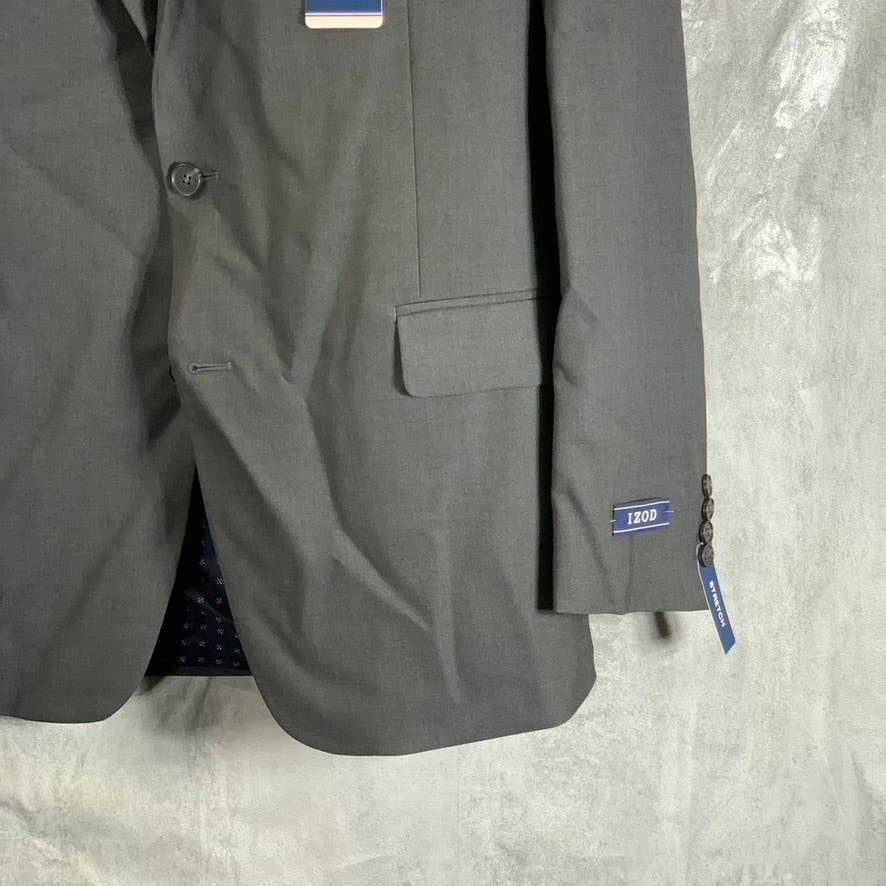 IZOD Men's Grey Long Classic-Fit Two-Button Suit Jacket SZ 44L