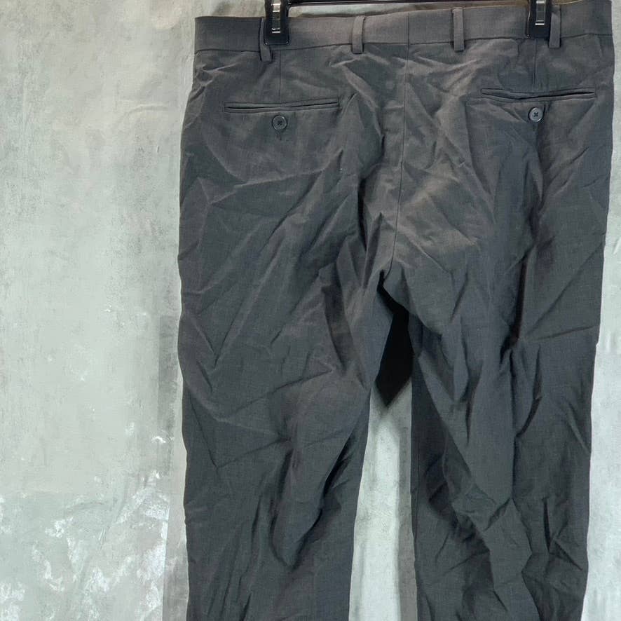 CALVIN KLEIN Men's Dark Grey Infinite Stretch Skinny-Fit Dress Pants SZ 36X29