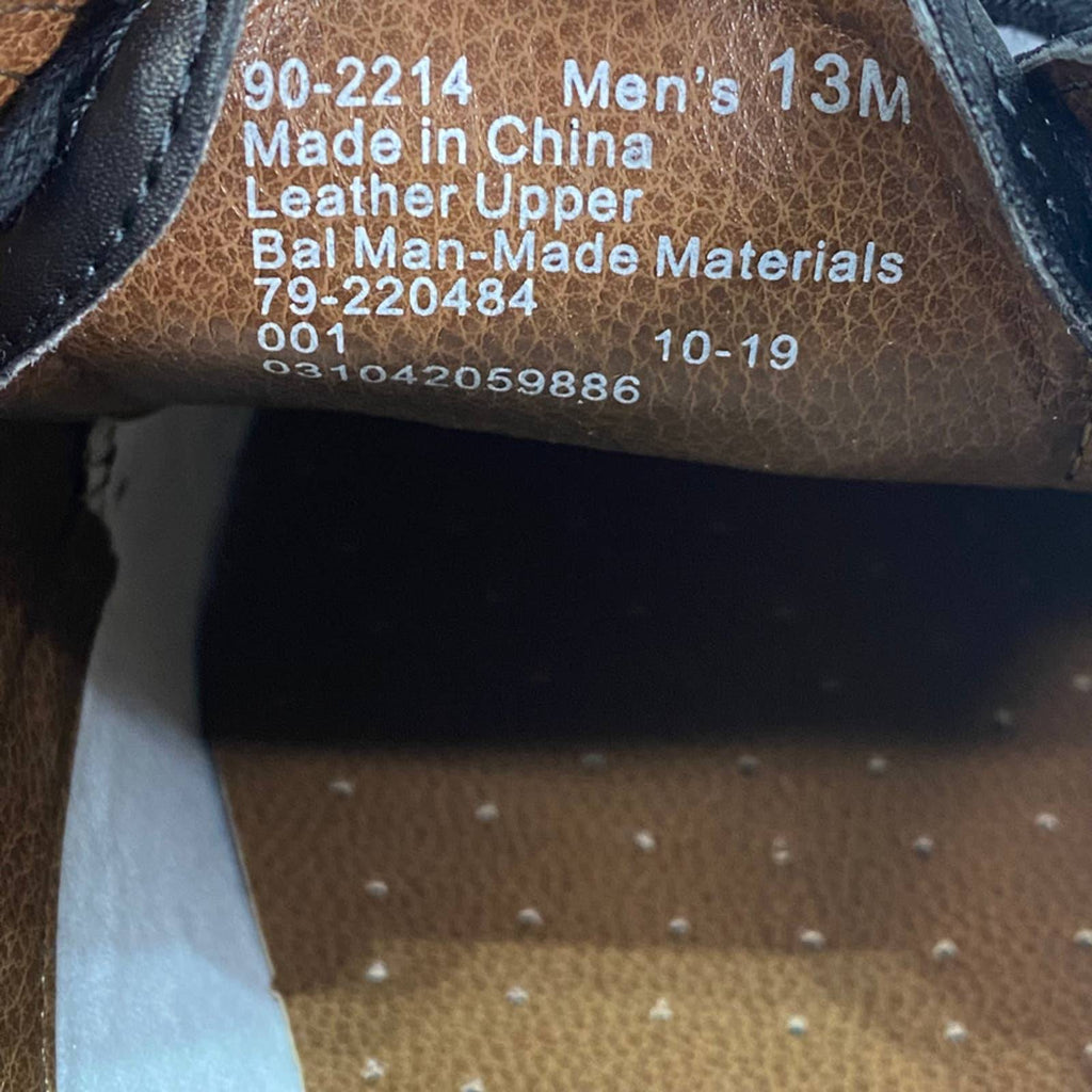 DOCKERS Wide Black Leather Bike Toe Work Manvel Oxfords SZ 8 W