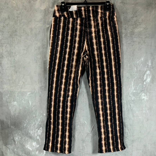 INC INTERNATIONAL CONCEPTS Women's Noir Stripe Printed Skinny Crop Pants SZ 4