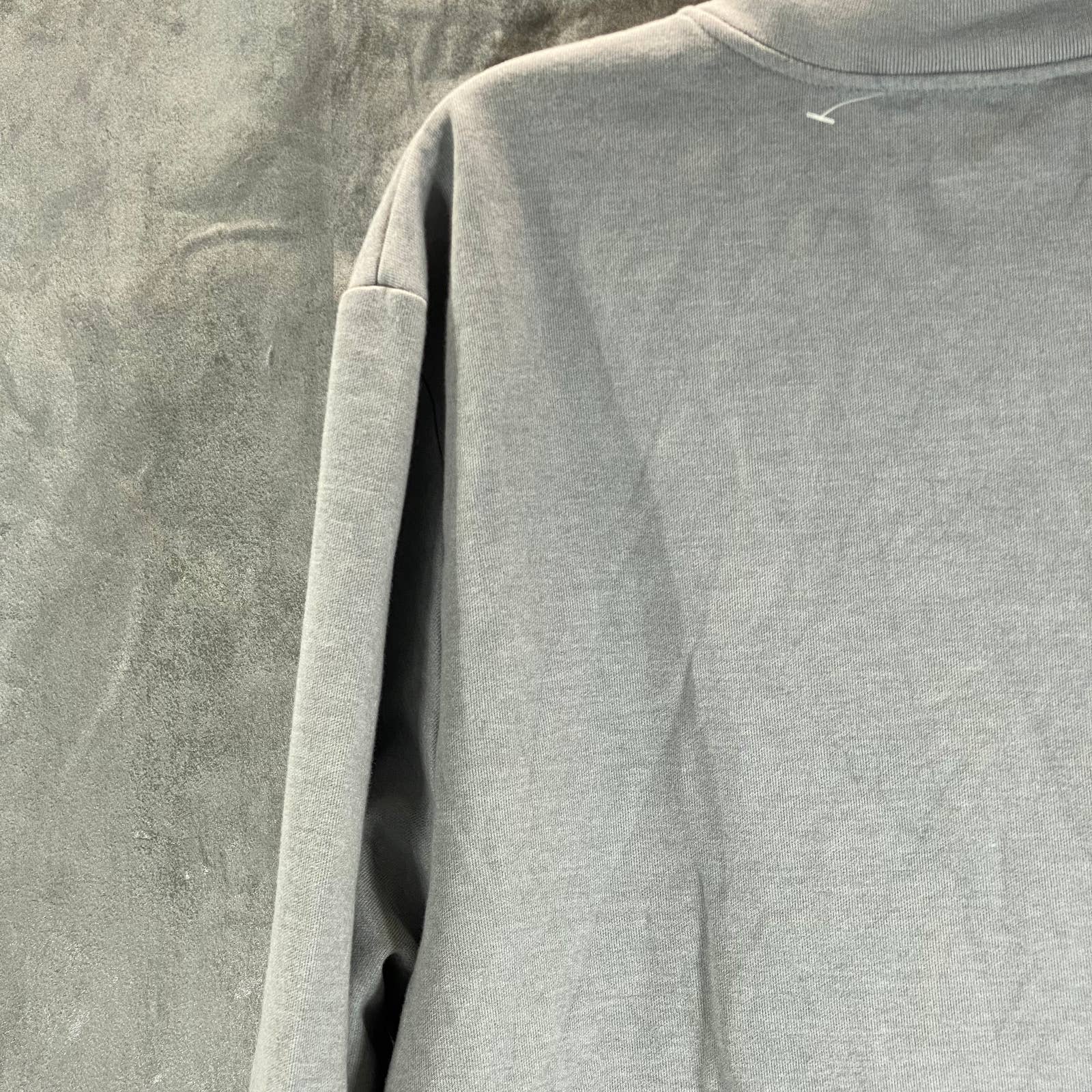 ALFANI Men's Casual Grey Heather Solid Quarter-Zip Pullover Sweater SZ XL