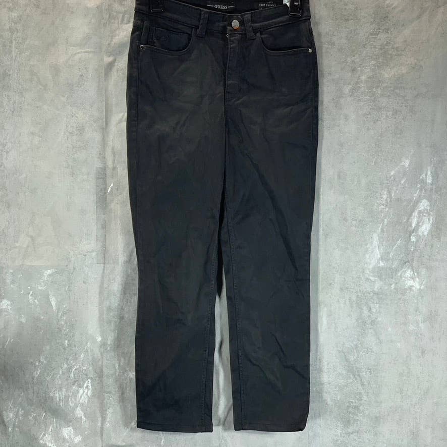 GUESS 1981 Women's Jet Black High-Rise Skinny Capri Jeans SZ S