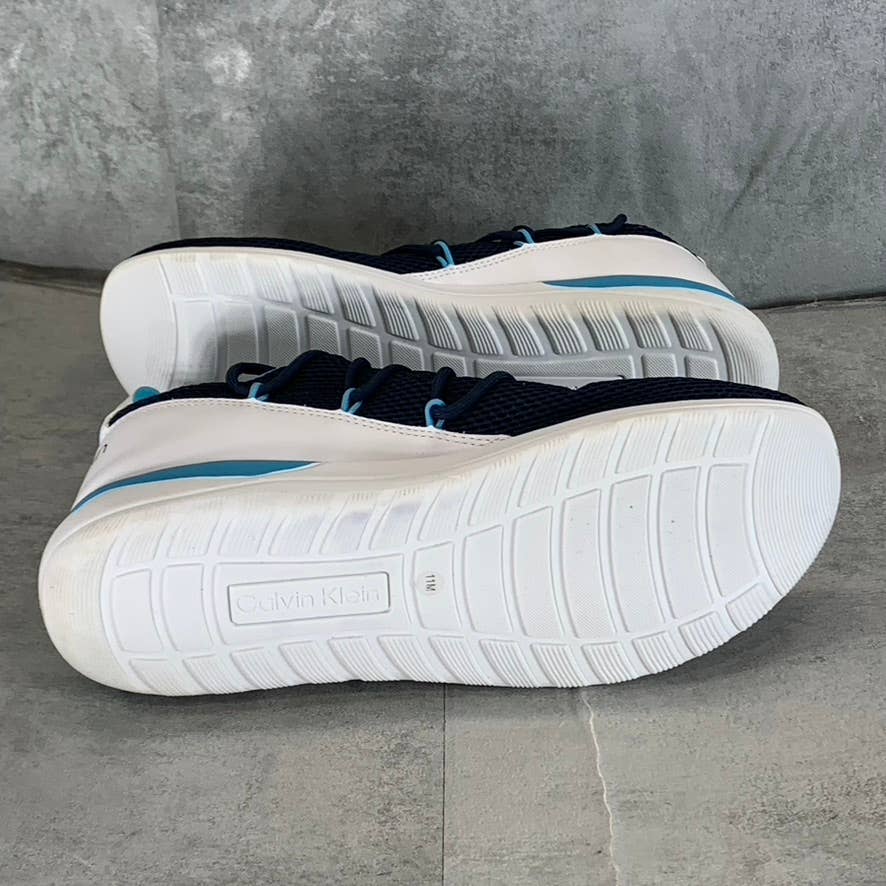 CALVIN KLEIN Women's Navy Blue Mesh Stefi Lace-Up Slip-On Athletic Sneakers SZ11