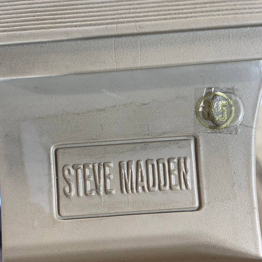 STEVE MADDEN Women's Sand Suede Esma Tall Lug Sole Block Heel Boots SZ 6.5