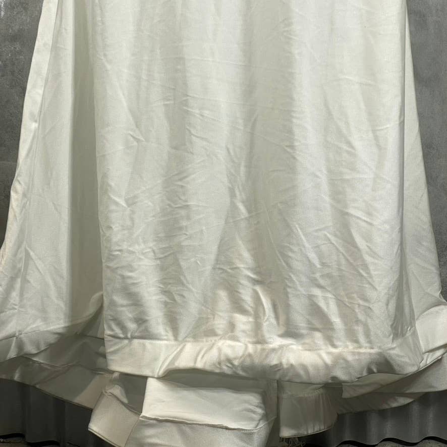 MORGAN & CO Women's Plus White V-Neck Trumpet-Skirt Sleeveless Maxi Gown SZ 16W