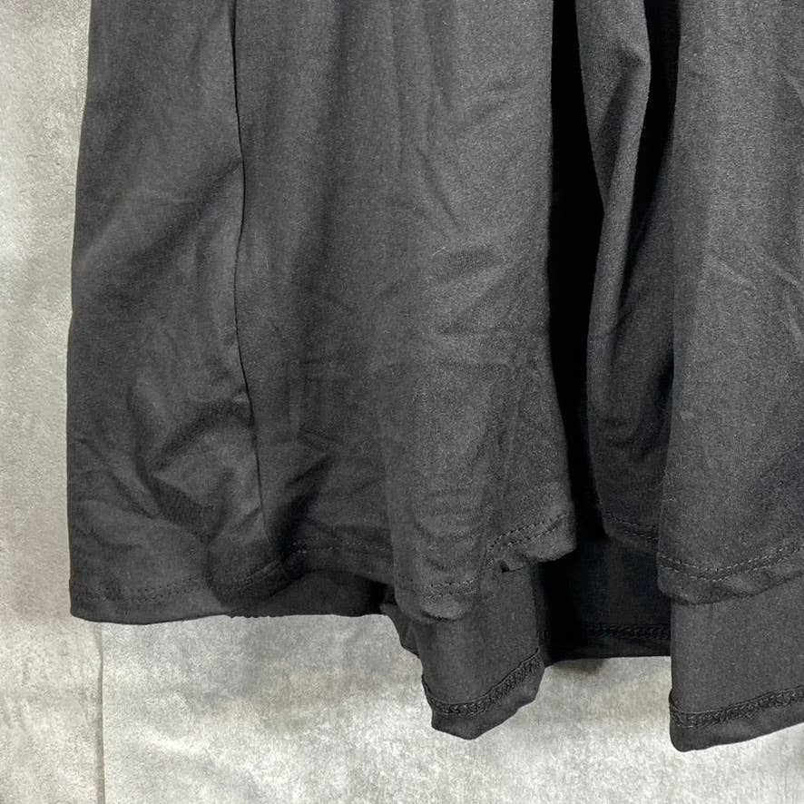 24SEVEN COMFORT Women's Black Short Sleeve Pocket Detail Midi Dress SZ M