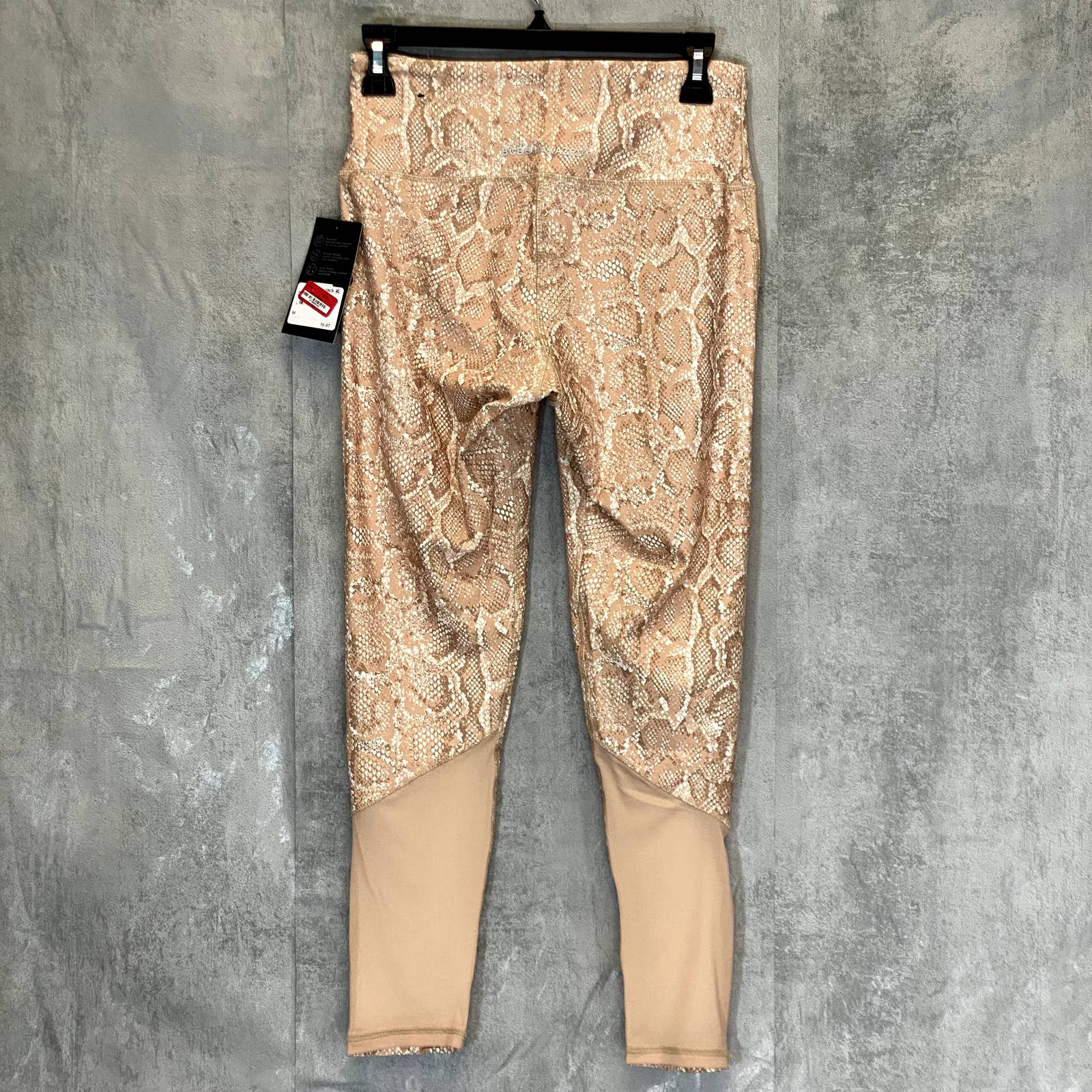 BCBMAXAZRIA Women's Pink Snake Print Stretch High-Rise Pull-On Ankle Leggings SZ M