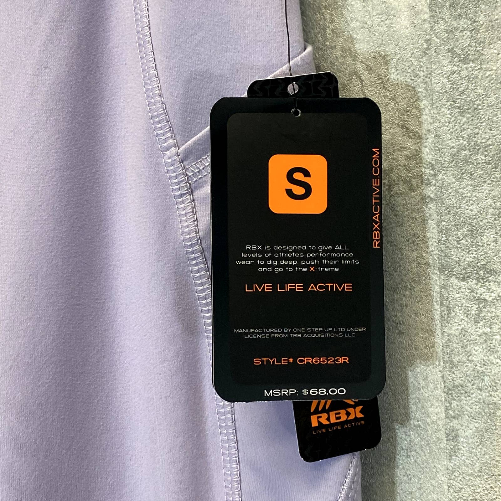 RBX Women's Lilac Dream High-Rise Stretch Pull-On Capri Leggings SZ S