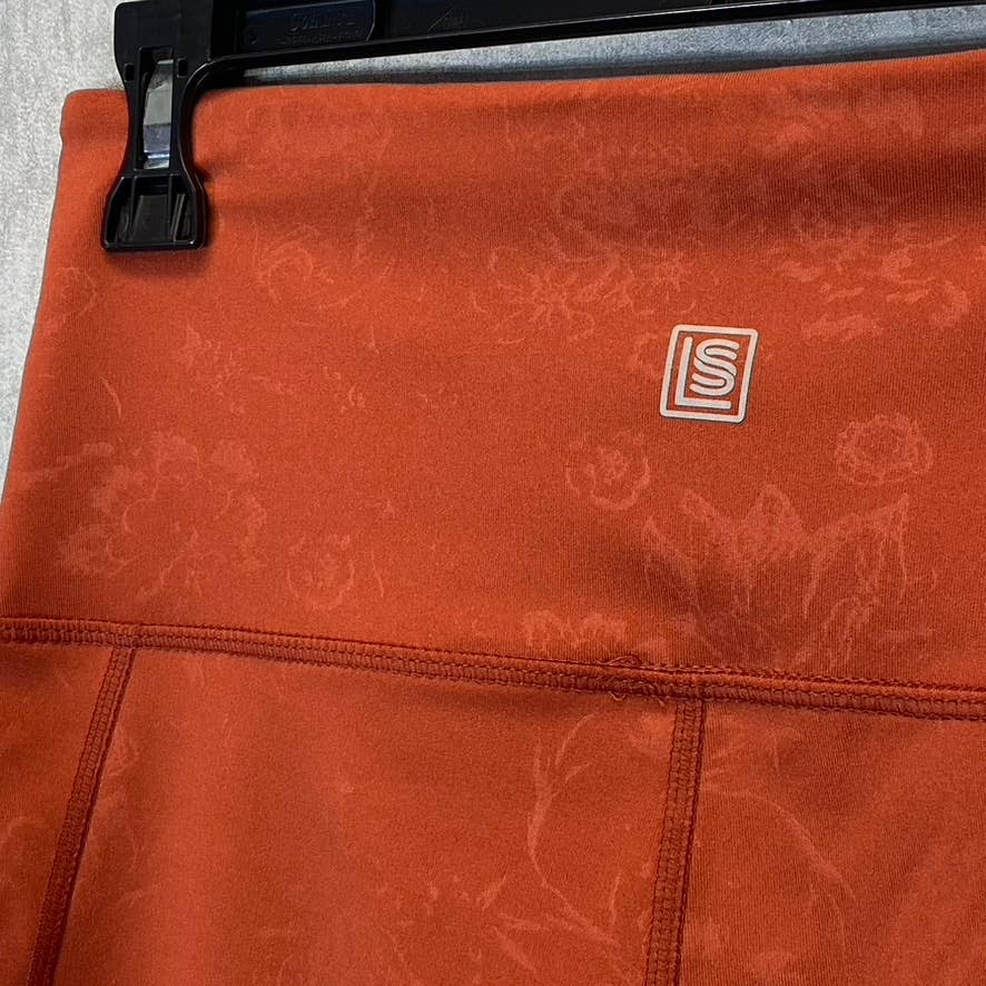 LAUNDRY By Shelli Segal Rust Printed High-Waist Stretch Pull-On Active Leggings SZ S