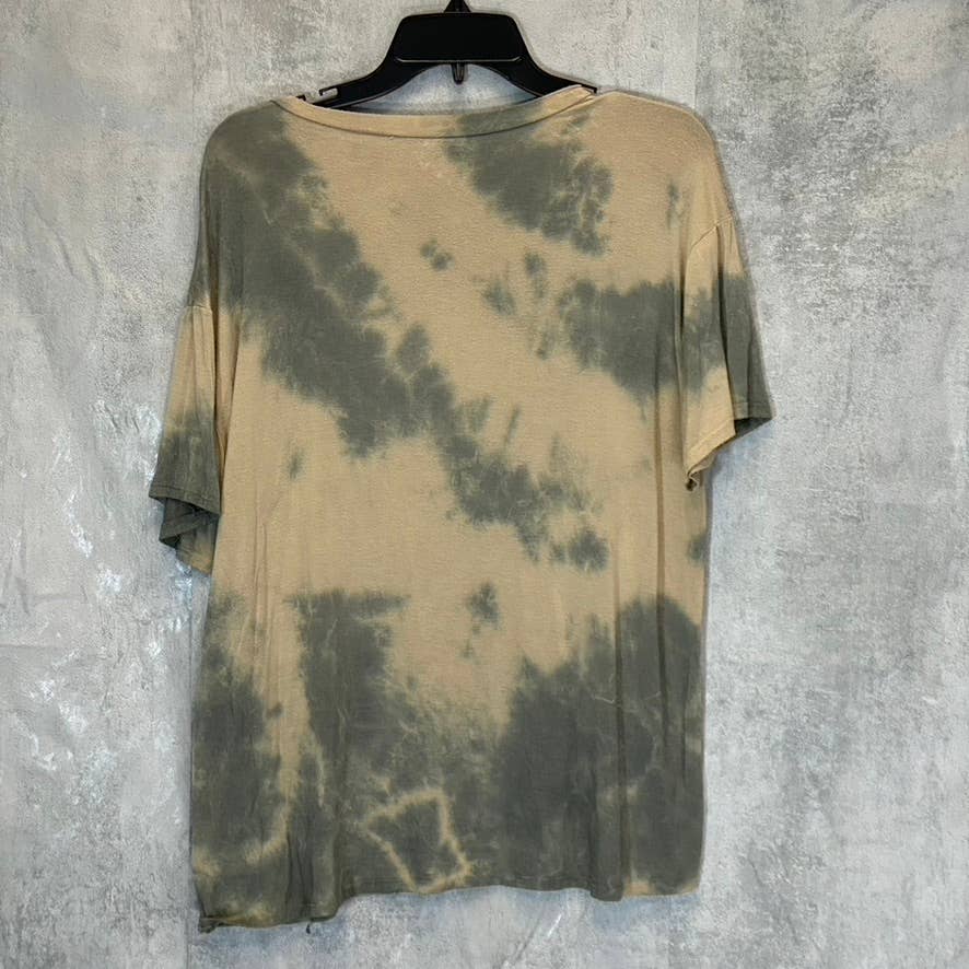 WST CST Women's Taupe Tie-Dye Crewneck Short Sleeve T-Shirt SZ M