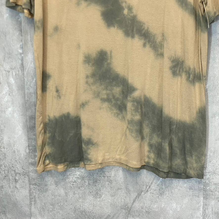 WST CST Women's Taupe Tie-Dye Crewneck Short Sleeve T-Shirt SZ L