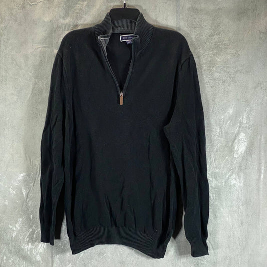 CLUB ROOM Men's Deep Black Classic-Fit Quarter-Zip Sweater SZ 2XL