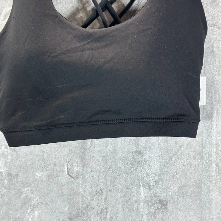 COTTON ON Women's Black Solid Strappy Lightweight Padded Crop Bra SZ XL