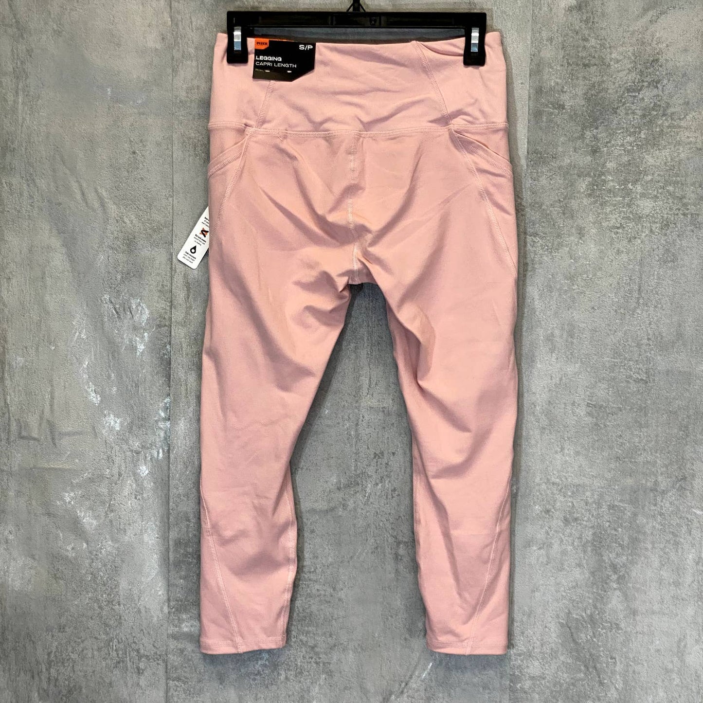 RBX Women's Think Pink 4-Way Stretch Quick Drying Pull-On Capri Leggings SZ S