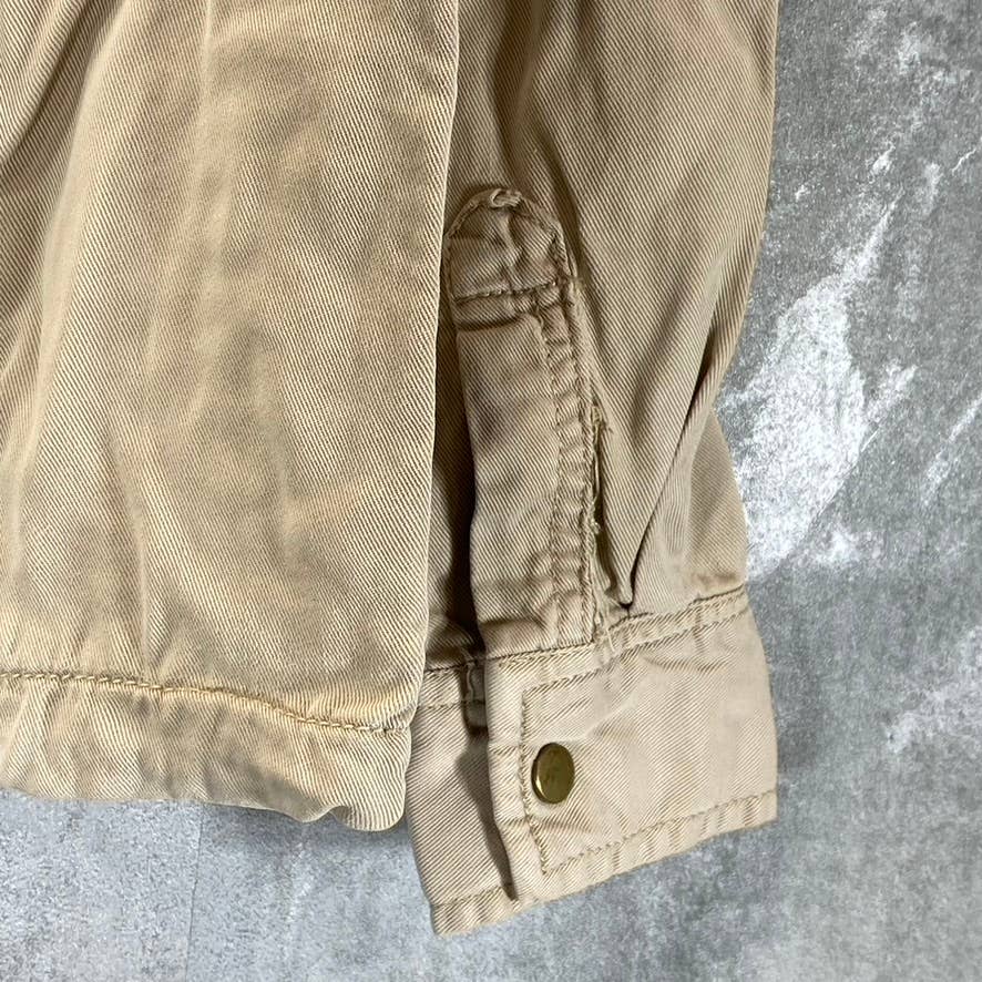 BALCK TAPE Women's Light Stone Mock-Neck Drawstring Utility Full-Zip Jacket SZXS